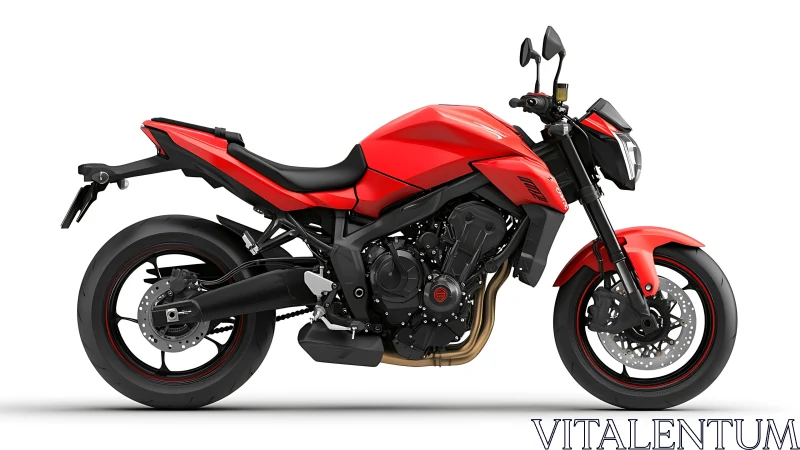 Crimson street motorcycle ready for everyday city escapes.