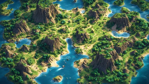 Enchanted Island Archipelago with Dramatic Rock Peaks