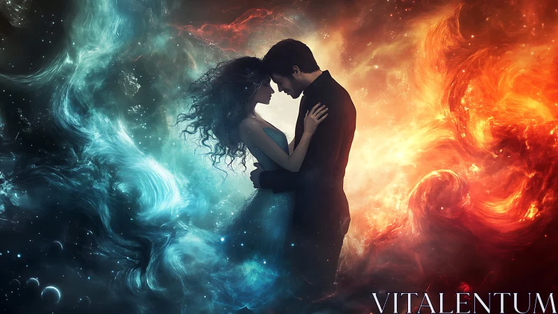 Lovers Embraced in Cosmic Fire and Ice.