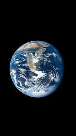 Planet Earth viewed from space with Africa centered.