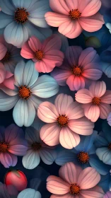 Blooming Paradise: Cosmos Flowers in Serene Harmony.