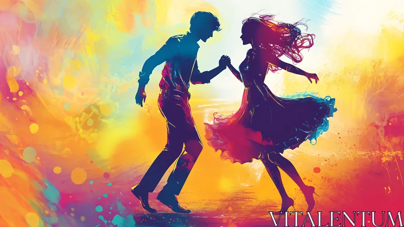 Dance Partners in Vibrant Splendor