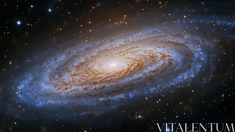 Edge-on spiral galaxy with dense luminous core and dust lanes