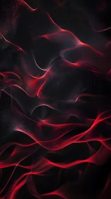 Velvet waves of crimson energy drift through digital night.