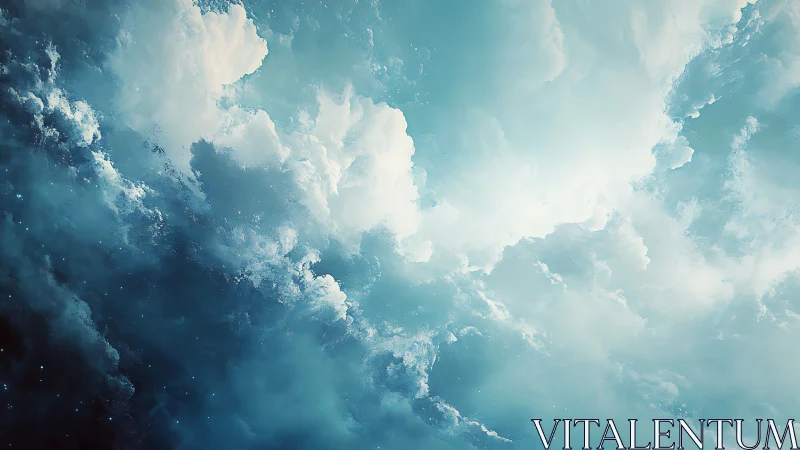 Gentle storm of light and cloud drifting through sky.