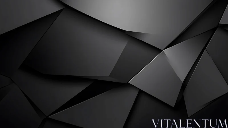 Midnight graphite shards in layered geometric hush.