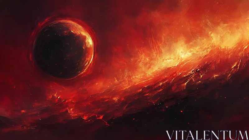 Burning Planet Solar Eruption Cosmic.