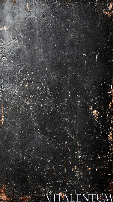 Weathered black painted surface shows heavy wear and scratches