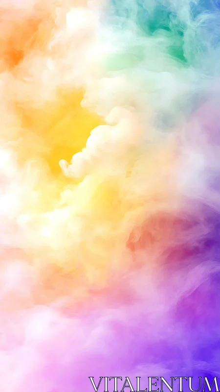 Iridescent cloud gradient backdrop with diffuse color fields.