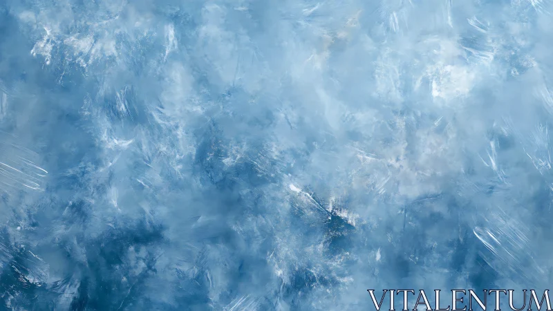 Whispering frost clouds swirl across a dreamy blue hush.