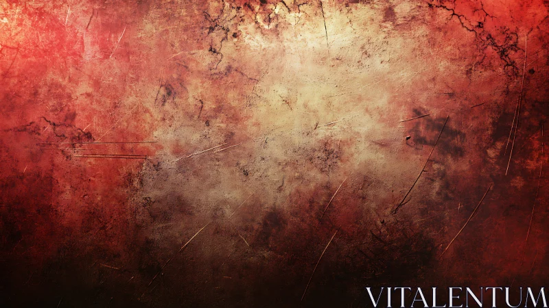 Grunge red textured wall with luminous central gradient lighting