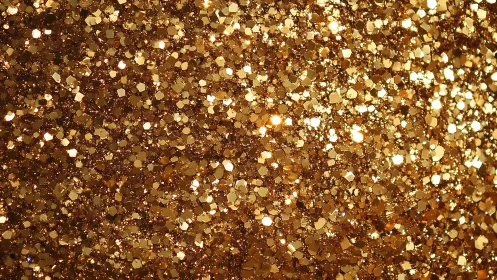 Sparkling Gold Glitter Texture with Shimmering Highlights.