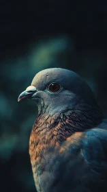 Gentle Gaze: A Pigeon's Quiet Moment.