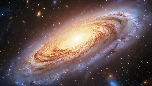 Starforge Spiral Galaxy swirling in molten cosmic gold.