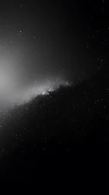 Whispering starstream crossing a velvet black cosmos.