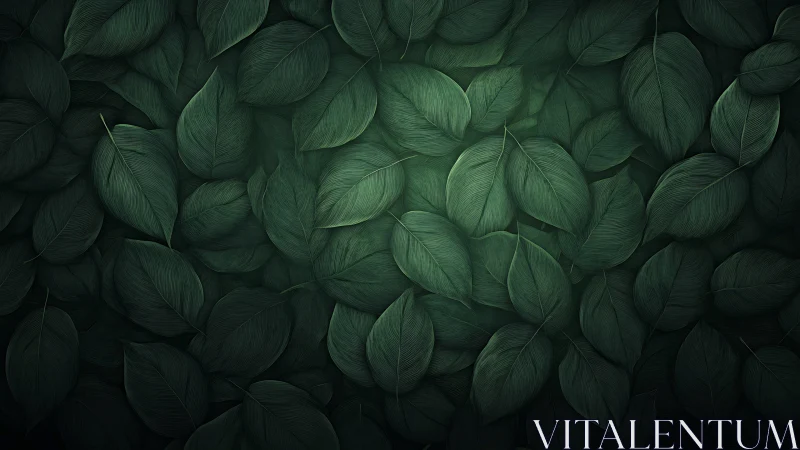 Gentle forest leaves gathered in a soft green hush.