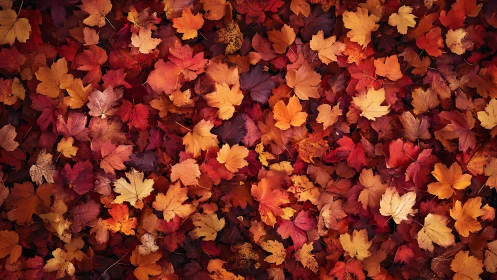 Crimson leaves whisper quietly across autumn’s glowing floor