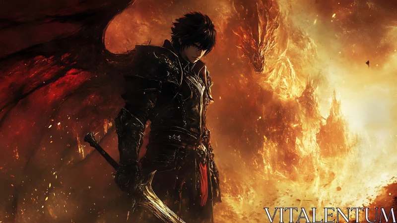 Ashen knight broods beneath a storm of waking dragons.