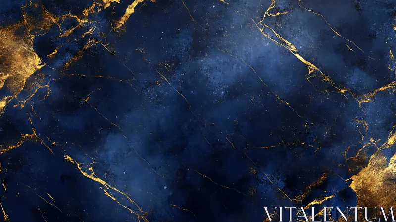 Deep navy marble surface shows bright metallic gold veins