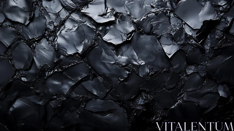 Abstract black textured surface with glossy, layered appearance.