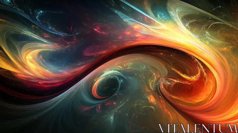 Galactic rivers curling through glowing cosmic currents.