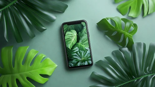 Smartphone portal turns jungle leaves into glossy pixels