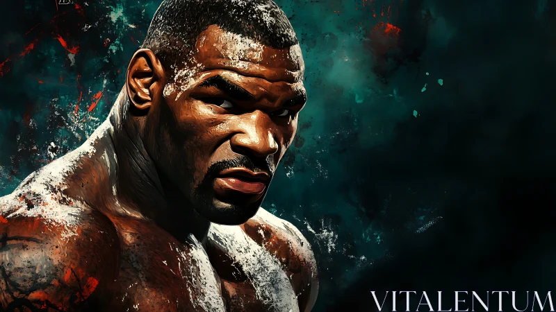 Sculptural Portrait with Dimensional Surface Articulation.