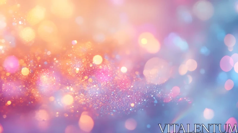 Dreamy pastel bokeh lights and glitter abstract background.