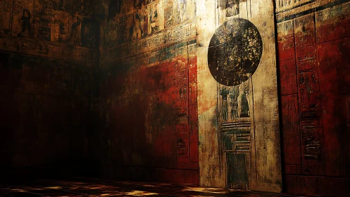 Sunlit chamber of ancient murals and a mysterious eclipse.