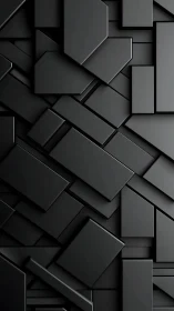 Sleek layered black rectangles create calm geometric depth