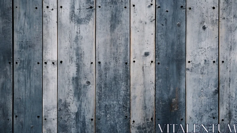 Weathered blue wooden planks forming rustic vertical wall.