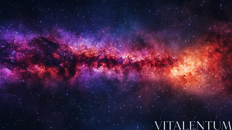 Nebula-rich galactic core glows across deep starfield.