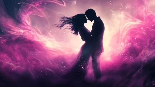 Two Hearts Glowing Together in Magical Light.