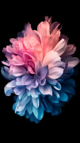 Chromatic gradient dahlia with luminous petal stratification rendered digitally.