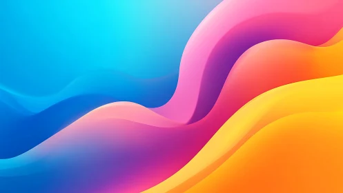 Vibrant gradient waves with flowing abstract color fields.