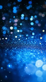 Starlit Blue Sparkle Drift Across Midnight Glowfield.