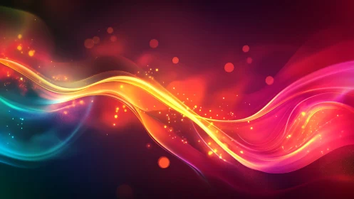 Color rivers stream through neon twilight and quietly sing