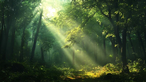 Luminous Cathedral: Where Sunlight Worships Among Ancient Trees.