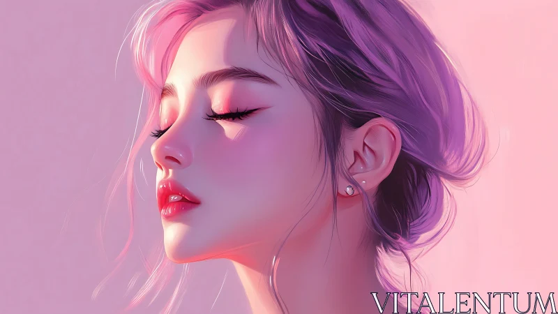 Cotton-candy daydream girl in soft neon pink hush.