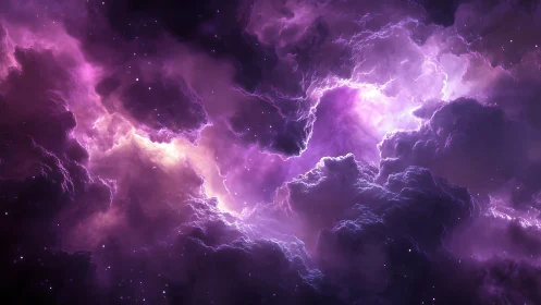 Radiant violet nebula clouds sculpted by luminous stellar winds