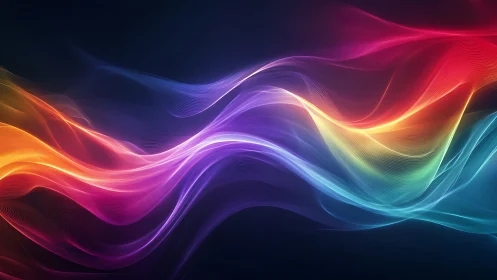 Chromatic light waves flow across a deep gradient void