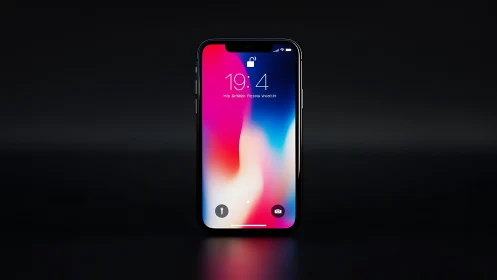 Chromatic Portal: iPhone's Dreamy Gradient Lock Screen.