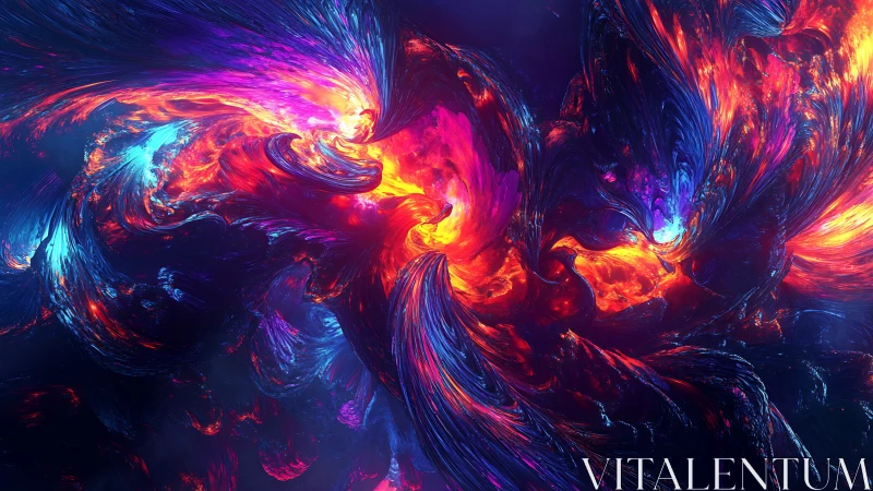 Vivid fractal energy swirls in neon cosmic abstraction.