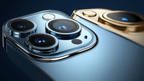 Smartphone camera modules show detailed lens and housing design