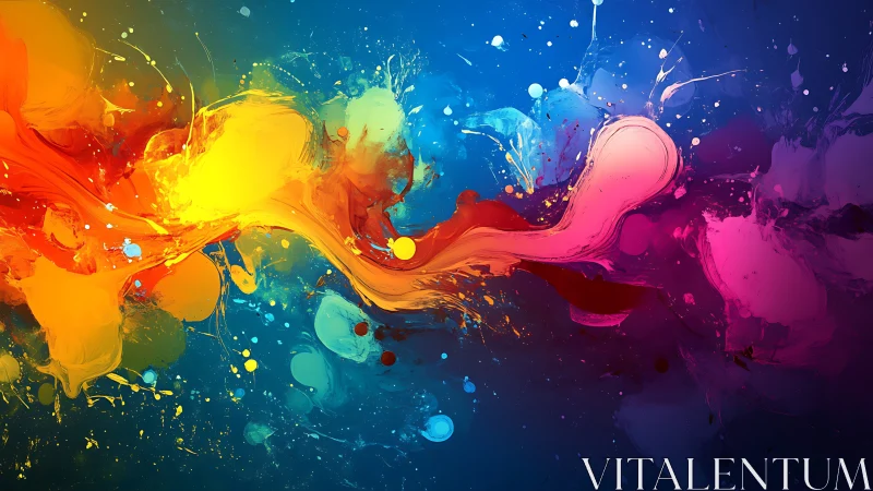 Chromatic storm rivers collide across a deep cosmic sea.