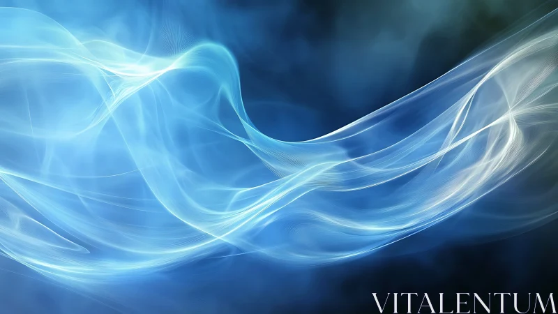 Silken blue wavelengths drifting through an underwater hush.