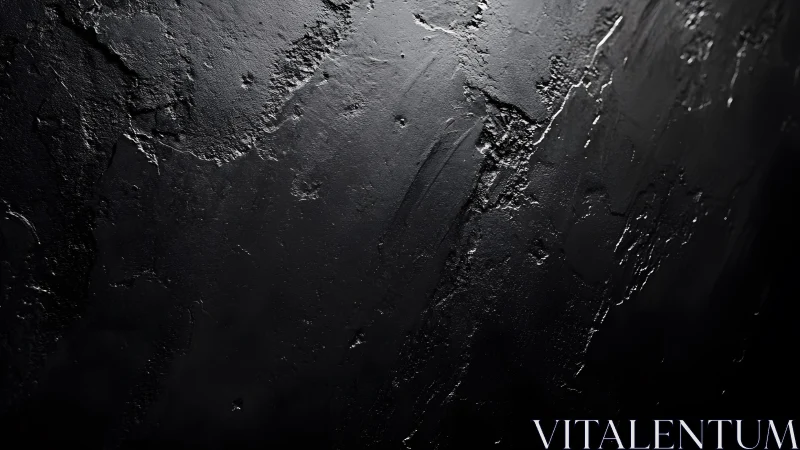 Dark textured plaster wall with dramatic lighting in modern style.