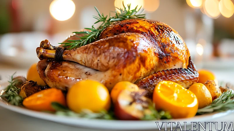 Roasted Poultry with Citrus and Herb Presentation