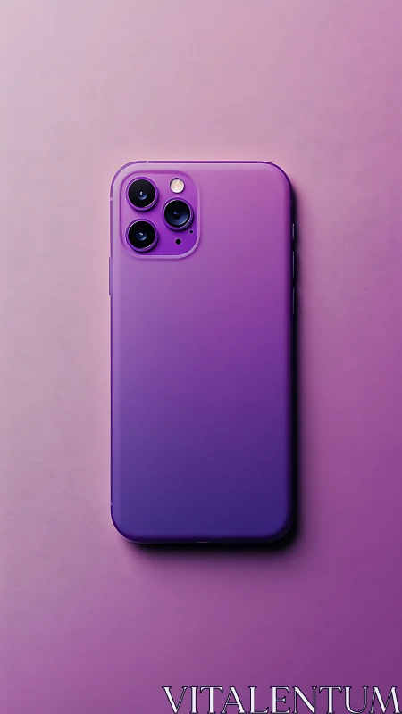 Purple gradient iPhone Pro against matching backdrop
