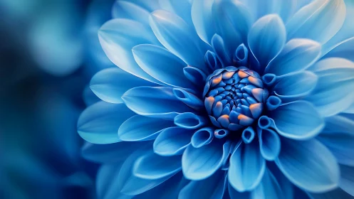 Blue Dahlia's Hidden Warmth.